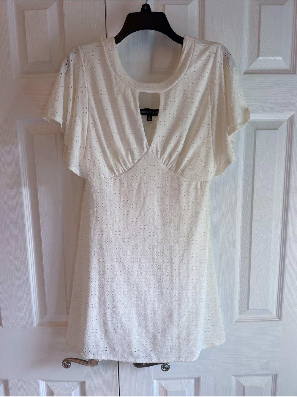 Society Girl White Women's Dress